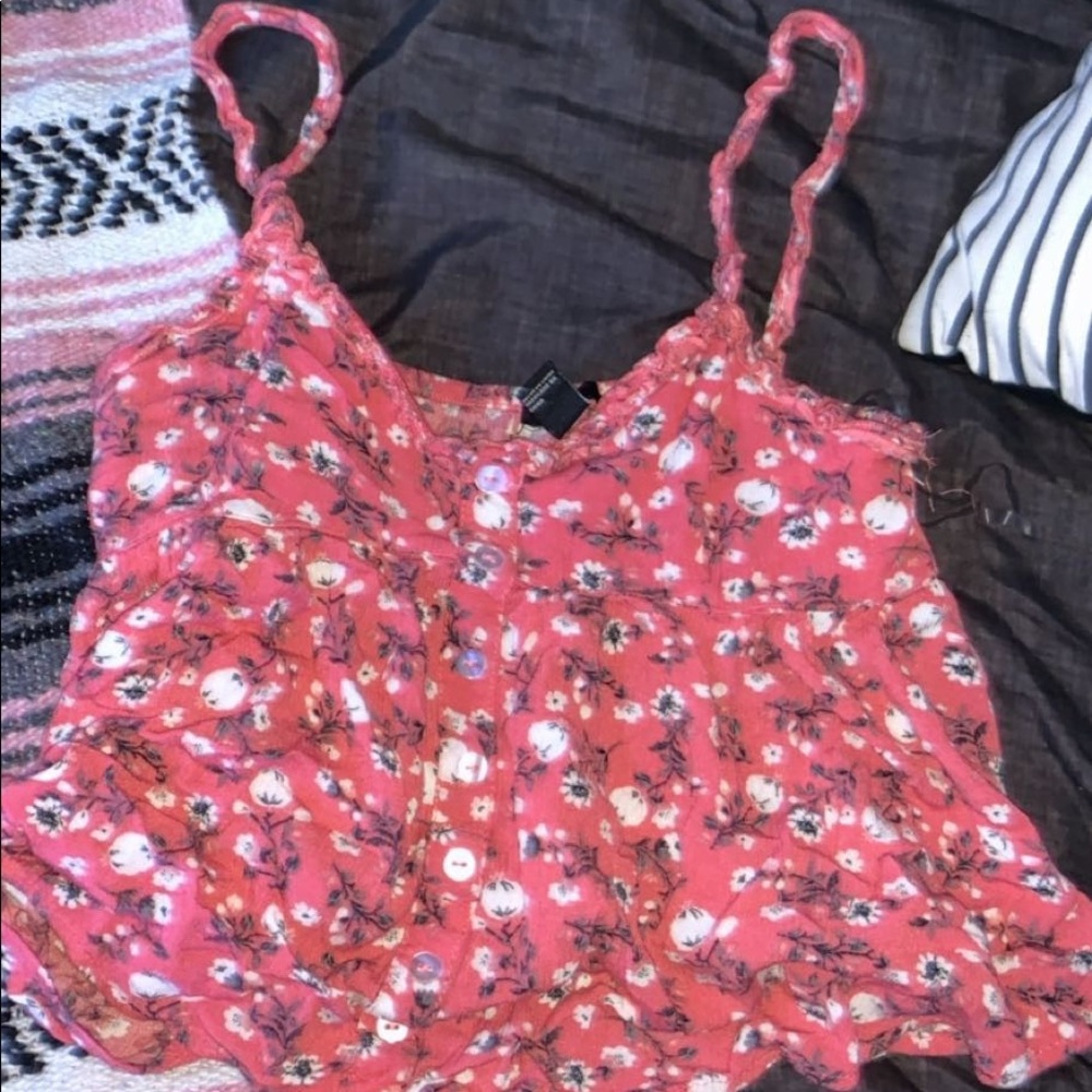 forever 21 flower crop top